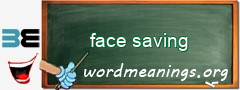 WordMeaning blackboard for face saving